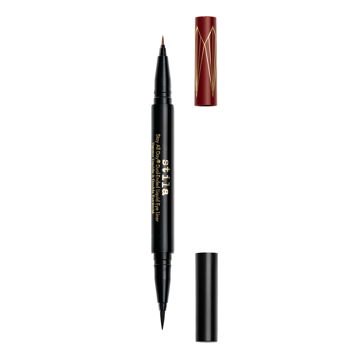  Stay All Day® Dual-Ended Waterproof Liquid Eye Liner: Shimmer Micro Tip Sangria/Intense Black