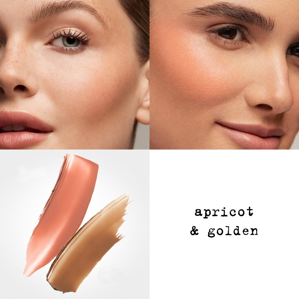  Blush & Bronze Hydro-Blur Cheek Duo Apricot & Golden